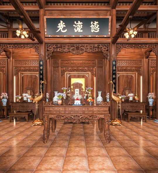 Chính điện Đình Rạch Ván mang diện mạo trang nghiêm, tiếp tục gìn giữ vai trò là điểm tựa tâm linh của cộng đồng.